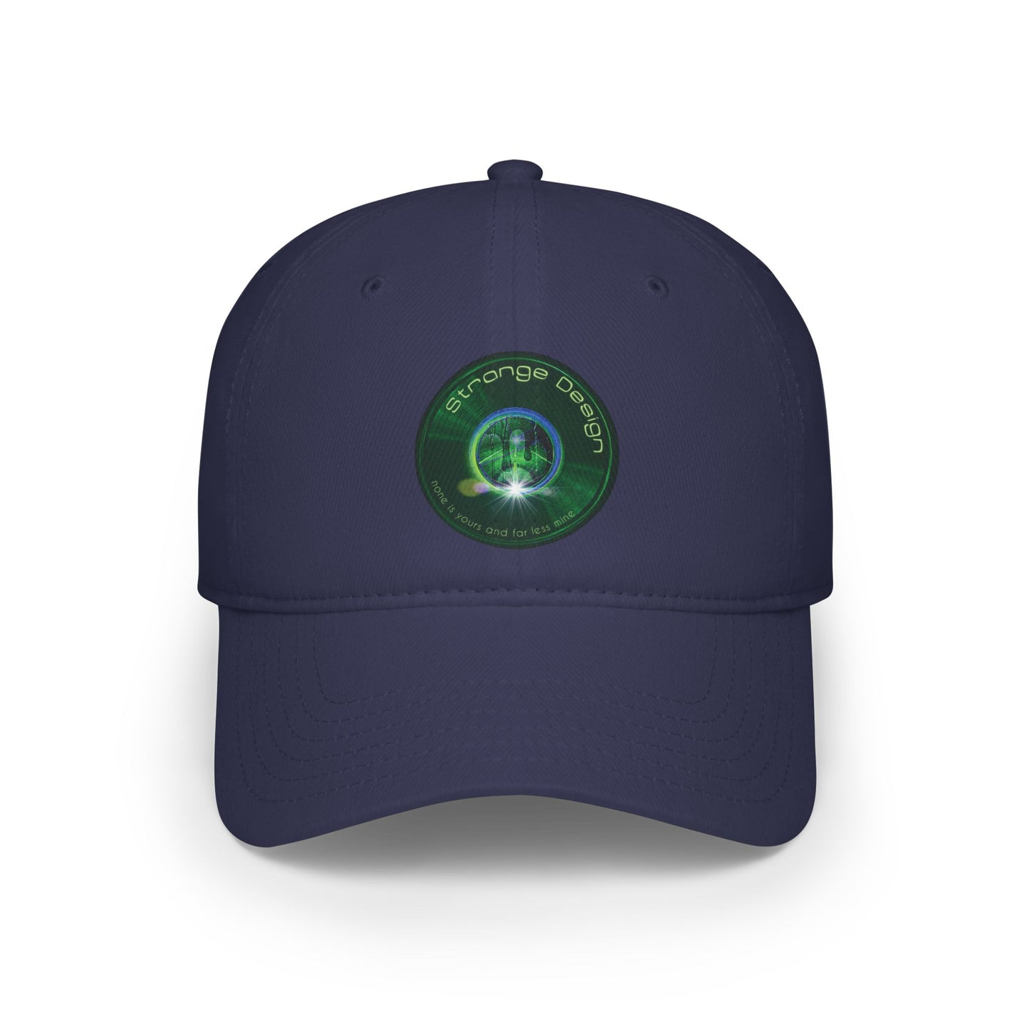 Lumpy Donut Baseball Cap - "The Strangely Designed Donut Cap" - vivid green record donut w/