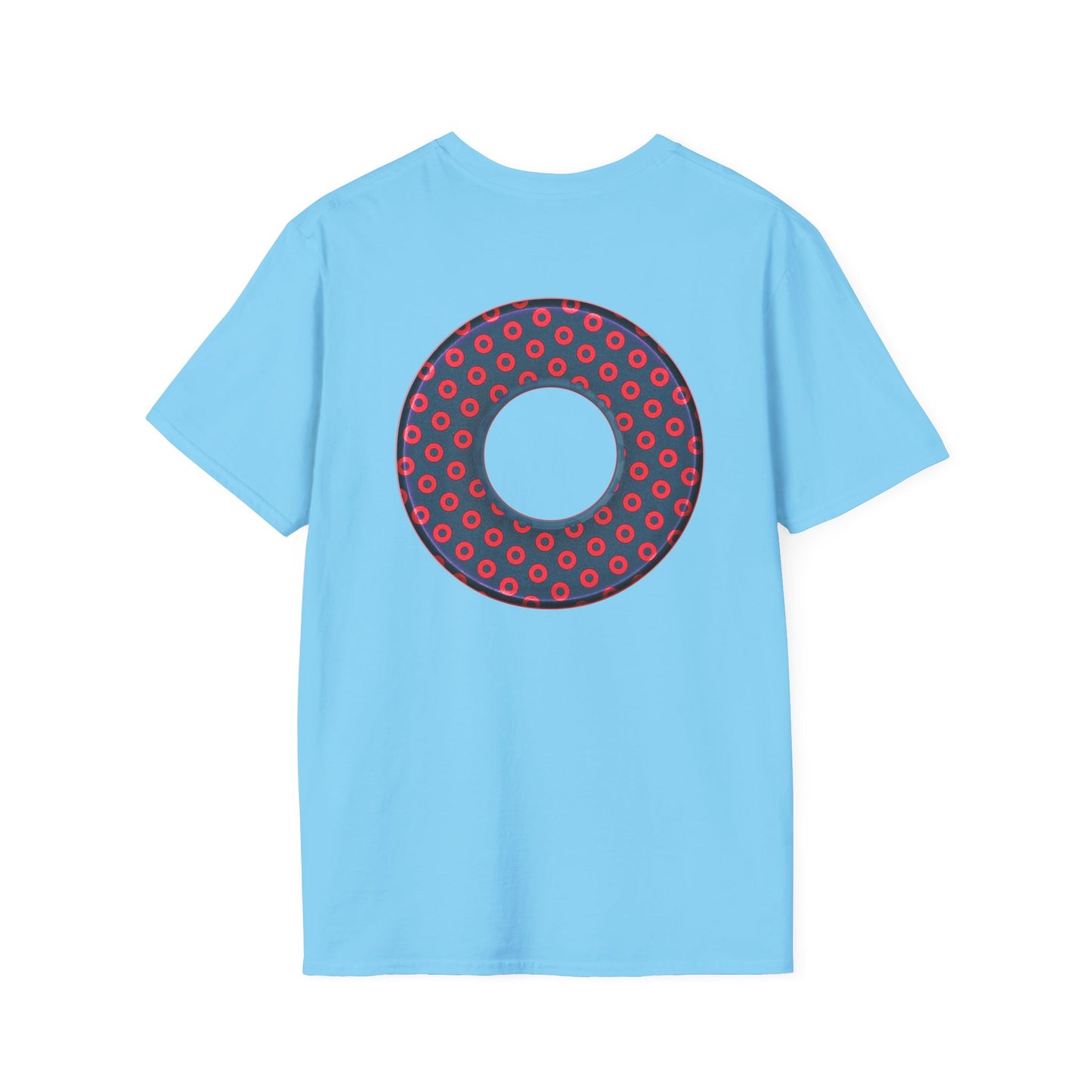 Plain Donuts/Unisex Soft-Style - "Plain Electric Paradoxical Donuts" - navy blue/red donuts