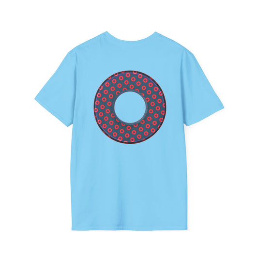 Plain Donuts/Unisex Soft-Style - "Plain Electric Paradoxical Donuts" - navy blue/red donuts