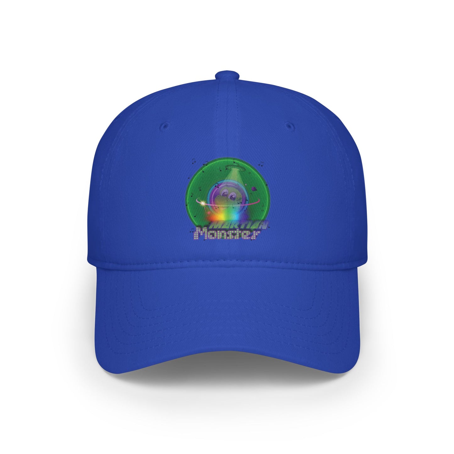 Lumpy Donut Baseball Cap - "My Phavorite Martian" - vivid green donut w/