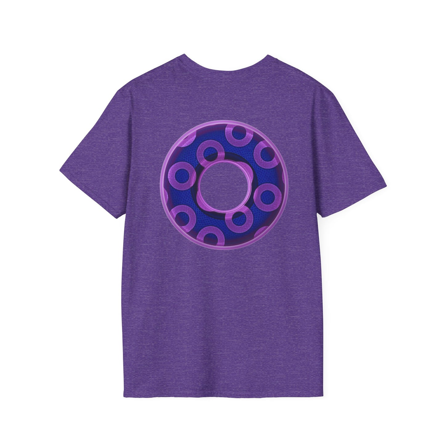 Plain Donuts/Unisex Soft-Style - "Plain Rustic Paradoxical Donuts" - light purple/dark blue donuts