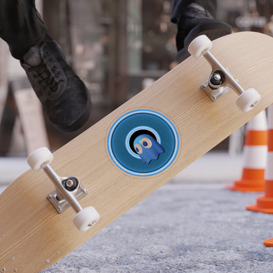 Donut Bumper/Outdoor Sticker - "The Story of the Donut" - series 1.0 - variant 2 - blue/blue donut - [Die-Cut] 6"x 6"