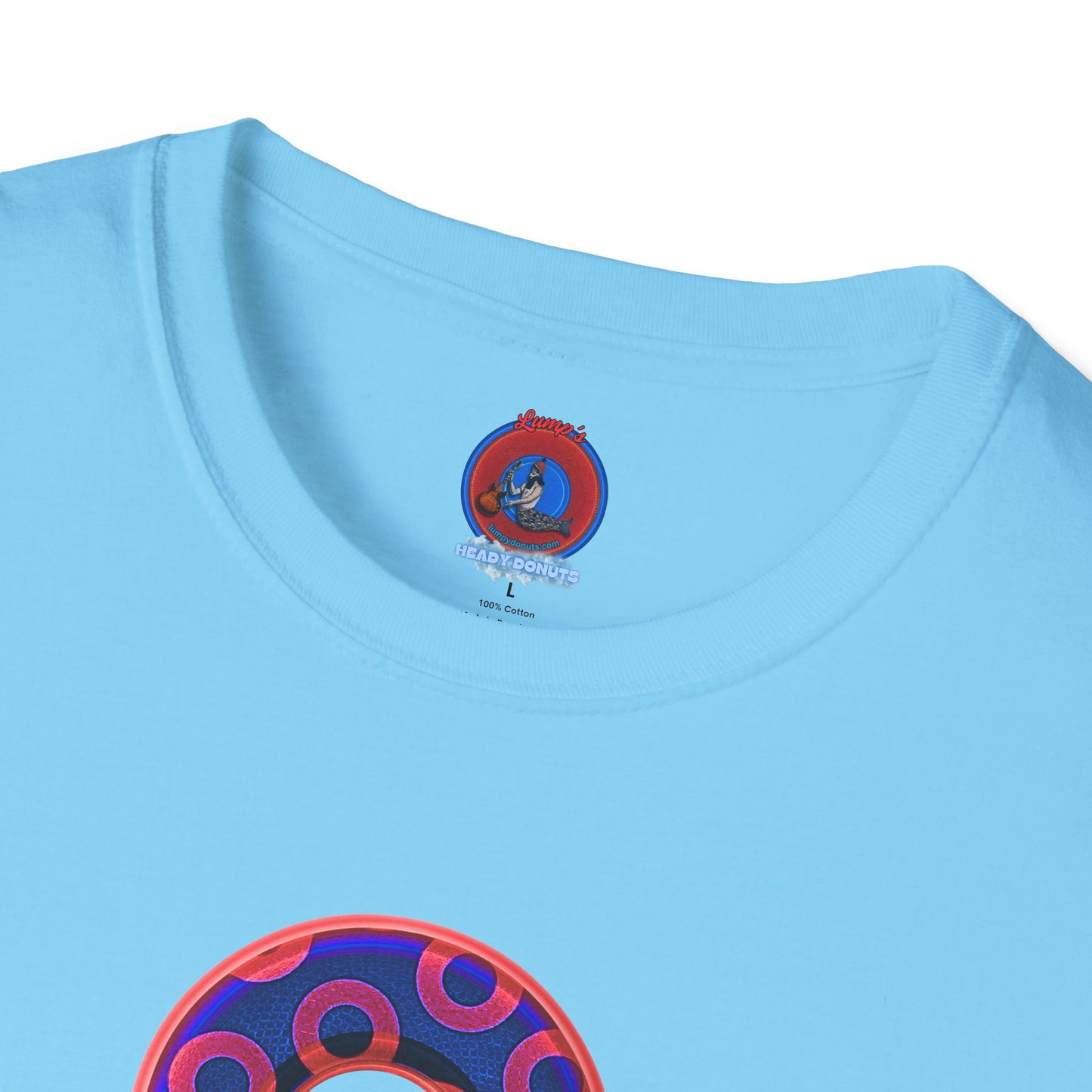 Plain Donuts/Unisex Soft-Style - "Plain Rustic Paradoxical Donuts" - red/dark royal blue donuts