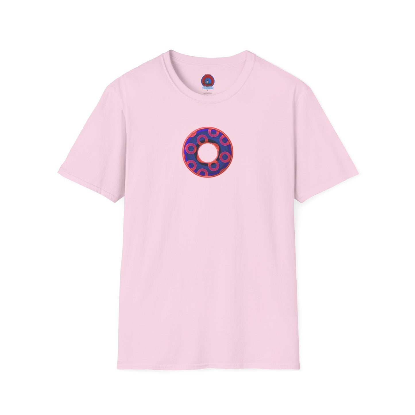Plain Donuts/Unisex Soft-Style - "Plain Rustic Paradoxical Donuts" - red/dark royal blue donuts