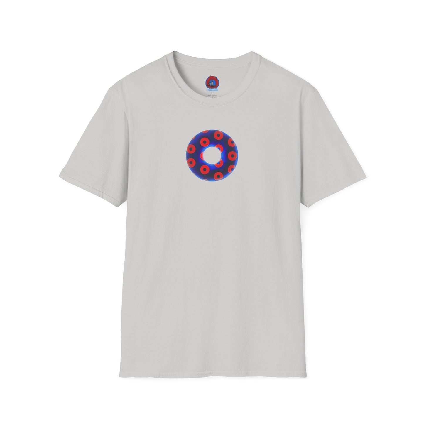 Plain Donuts/Unisex Soft-Style - "Plain Blimpy Paradoxical Donuts" - vivid royal blue/red donuts