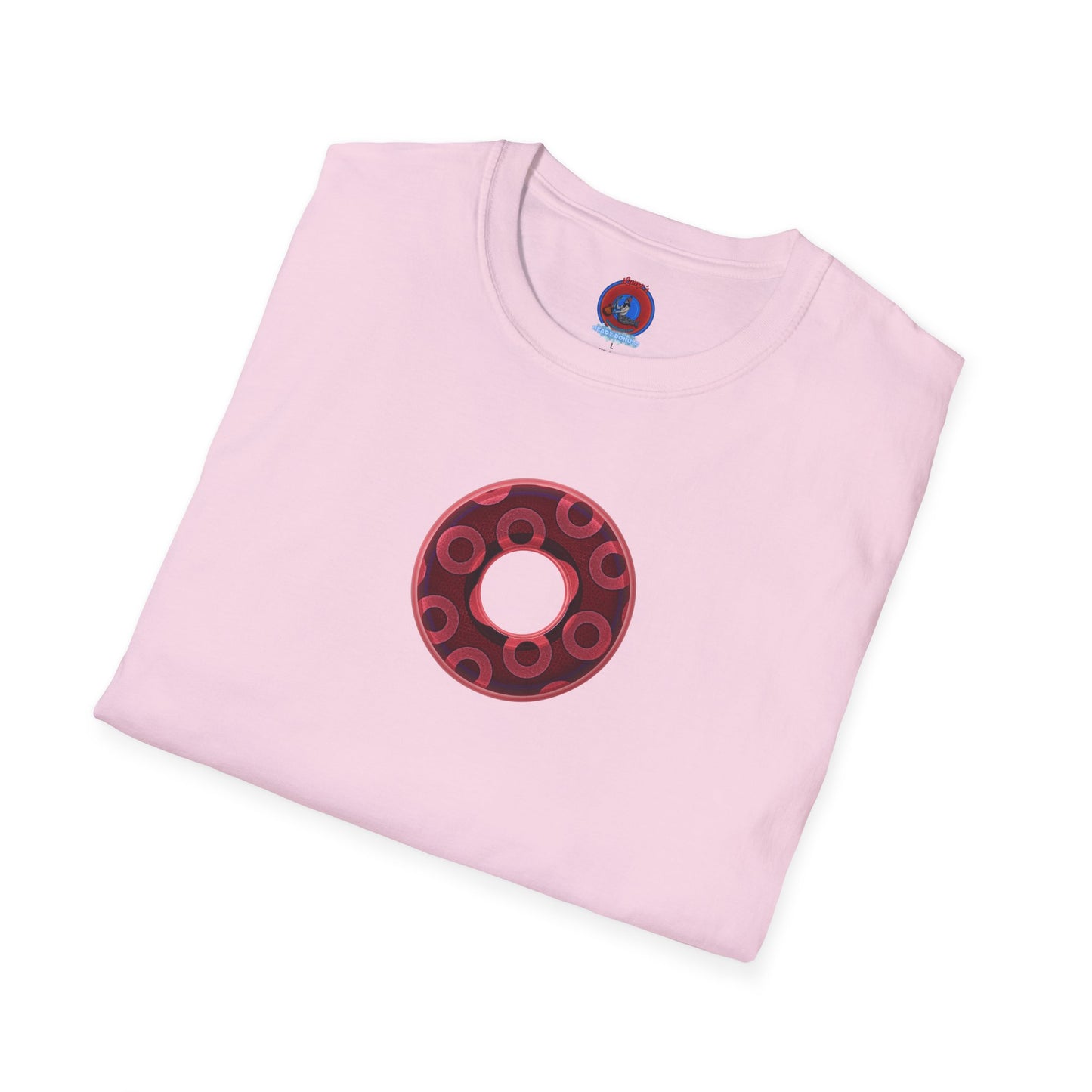 Plain Donuts/Unisex Soft-Style - "Plain Rustic Paradoxical Donuts" - magenta/burgundy donuts