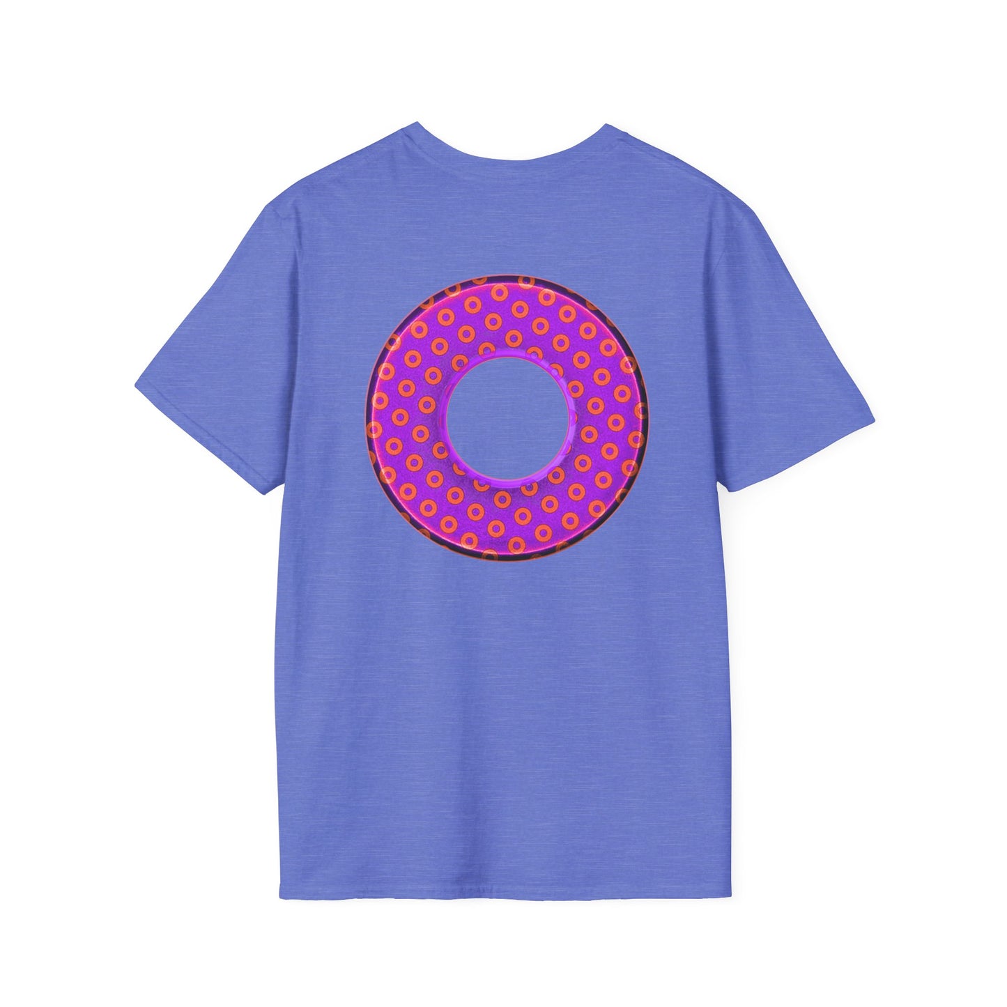 Plain Donuts/Unisex Soft-Style - "Plain Electric Paradoxical Donuts" - bright purple/red donuts
