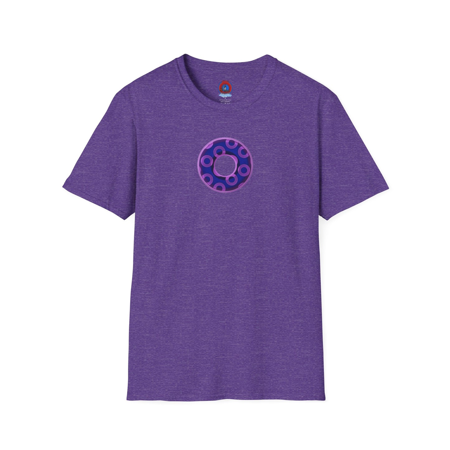 Plain Donuts/Unisex Soft-Style - "Plain Rustic Paradoxical Donuts" - light purple/dark blue donuts