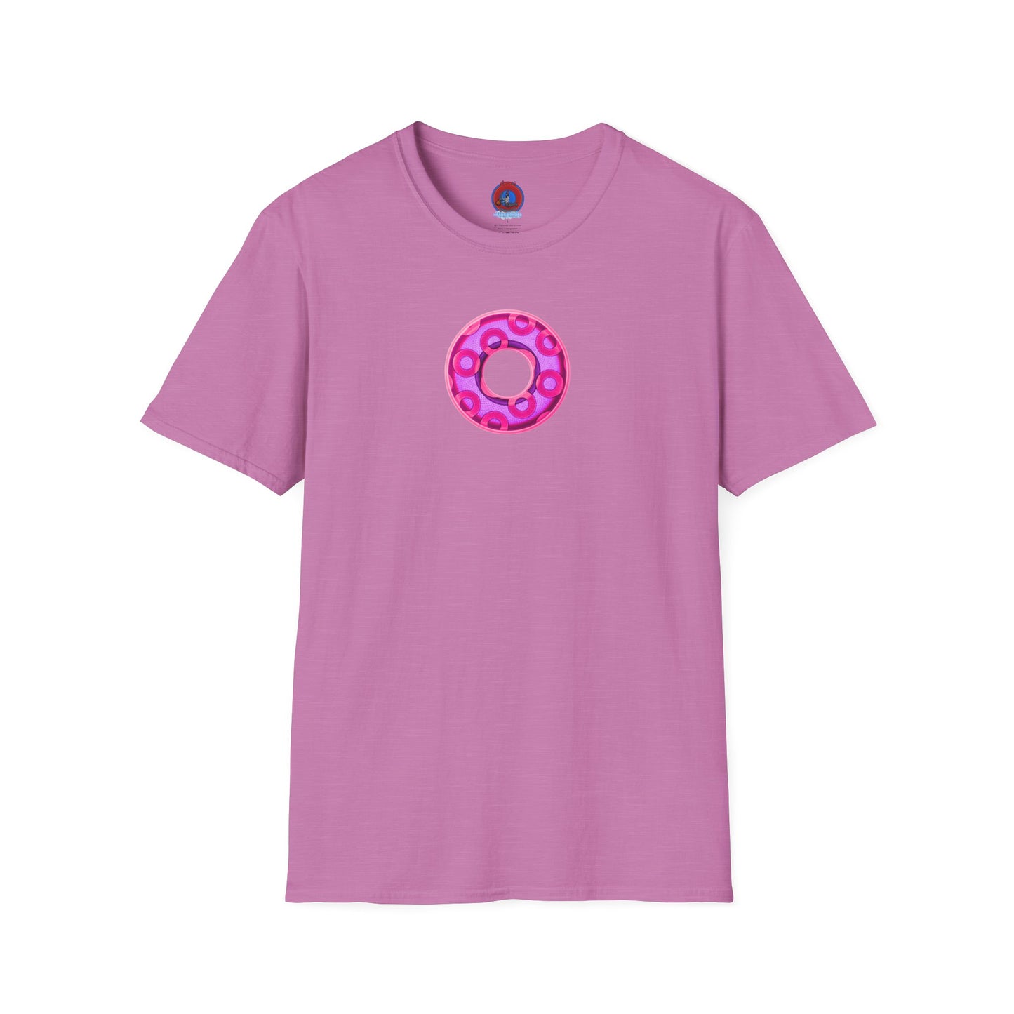 Plain Donuts/Unisex Soft-Style - "Plain Rustic Paradoxical Donuts" - light purple/magenta donuts