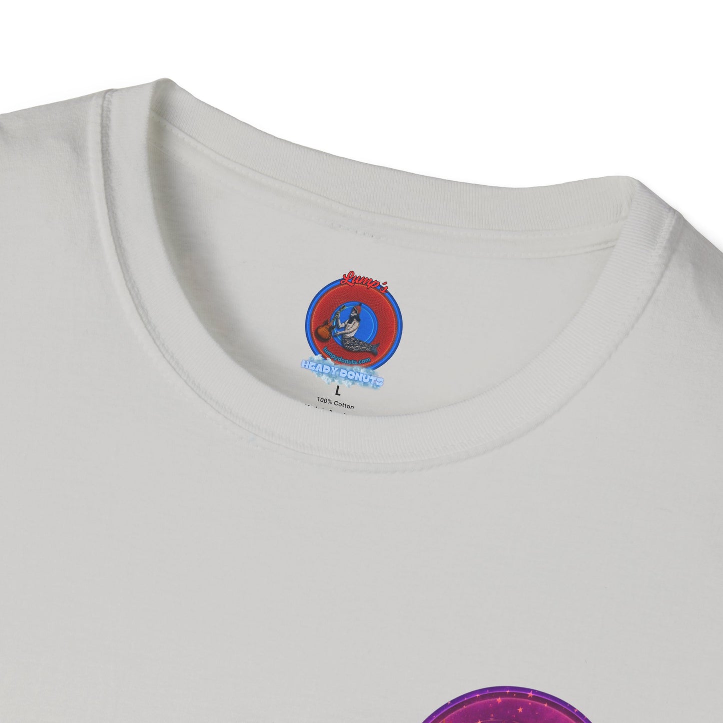 Classic Donut Tee - Unisex Soft-Style - "Pillow Donuts of Cotton" - vivid magenta pic donut