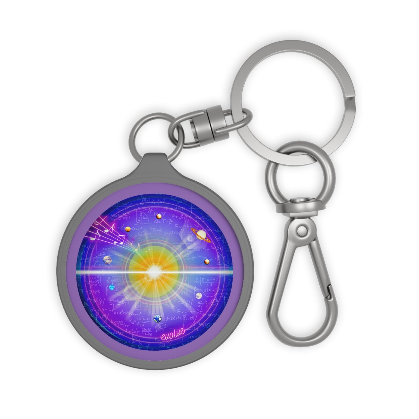Lumpy Donut Keychain - "The Quite Profound Donut" - series 1.0 - purple/magenta donut