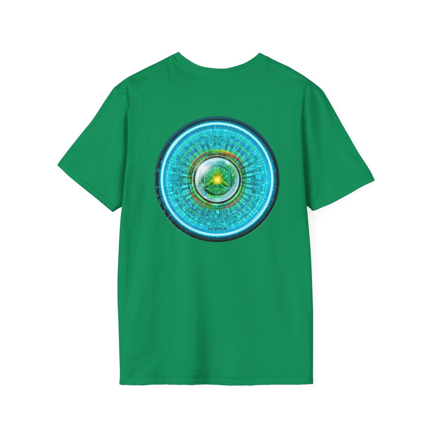Classic Donut Tee - Unisex Soft-Style - "Donut of Life Tee" - vivid turquoise tube donut - variant 2