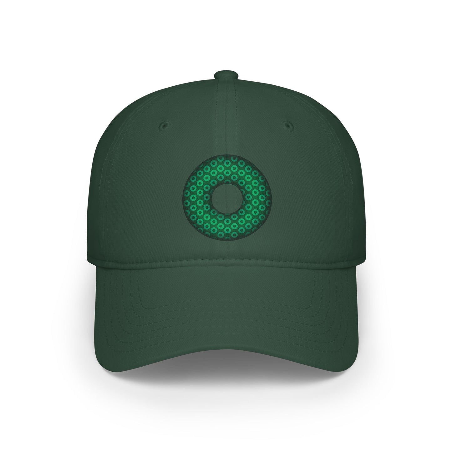 Lumpy Donut Baseball Cap - "Paradoxical Weathered Donut" - green/green paradoxical donut w/