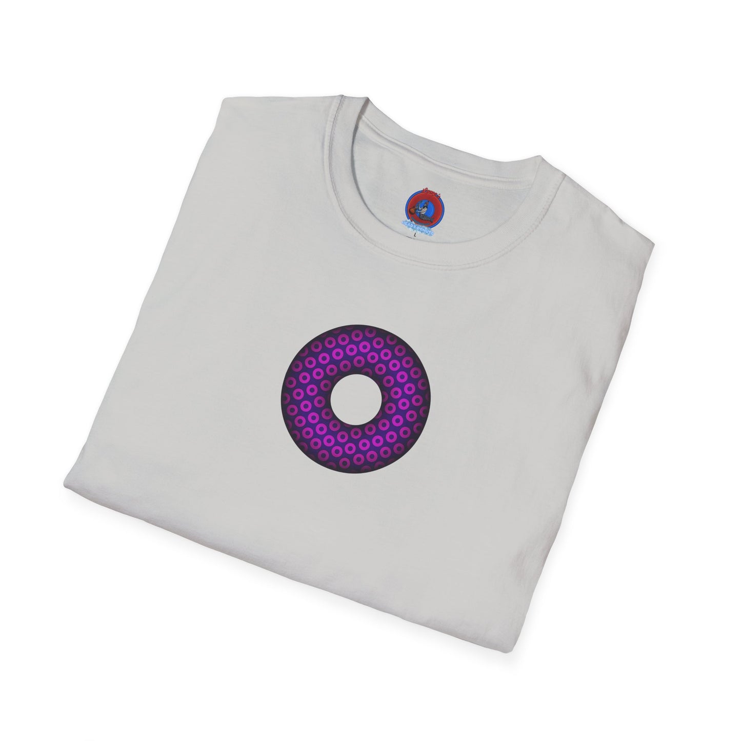 Plain Donuts/Unisex Soft-Style - "Plain Paradoxical Grided Donuts" - hot pink/purple donuts