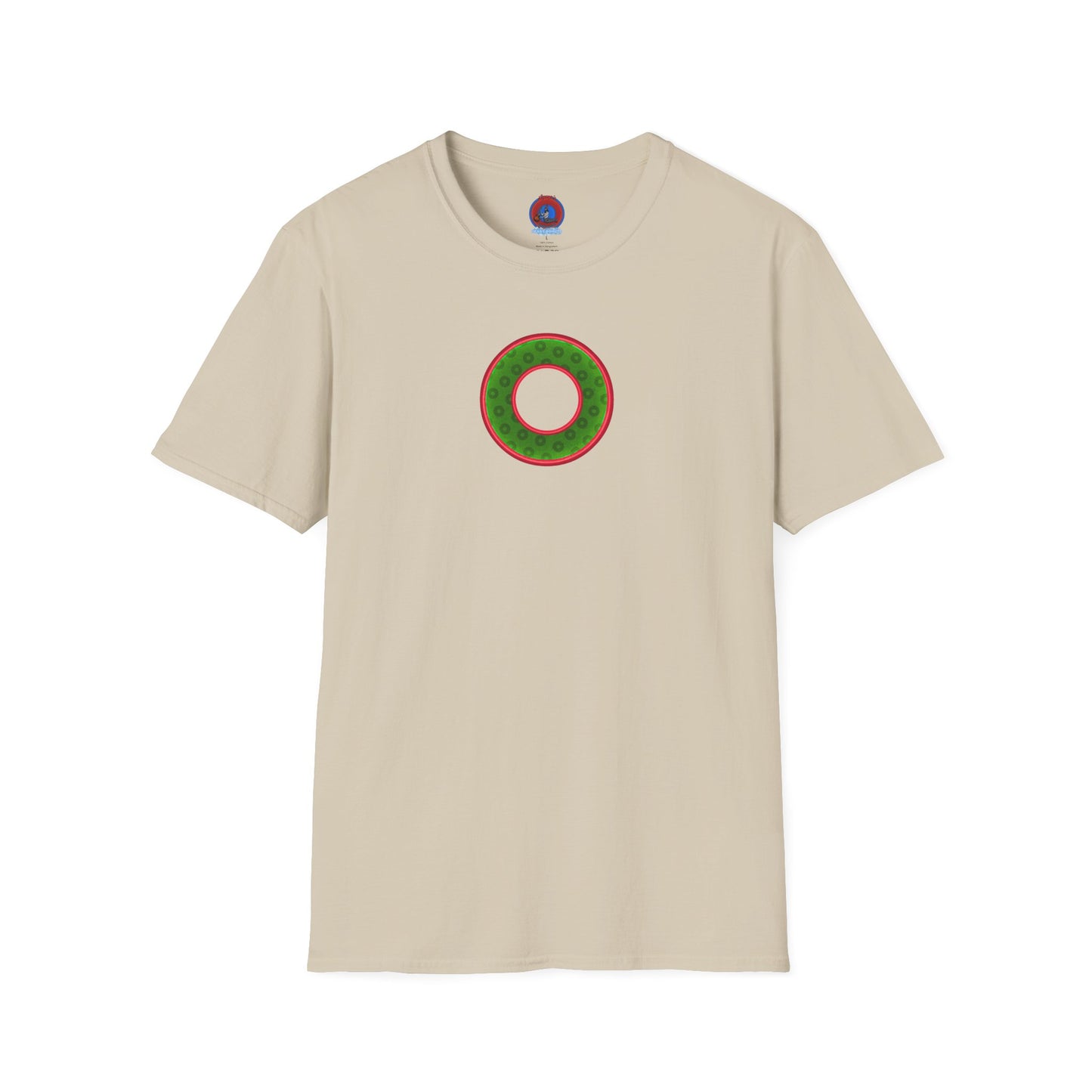 Plain Donuts/Unisex Soft-Style - "Plain Wide Mouthed Paradoxical Donuts" - Irish green/red donuts