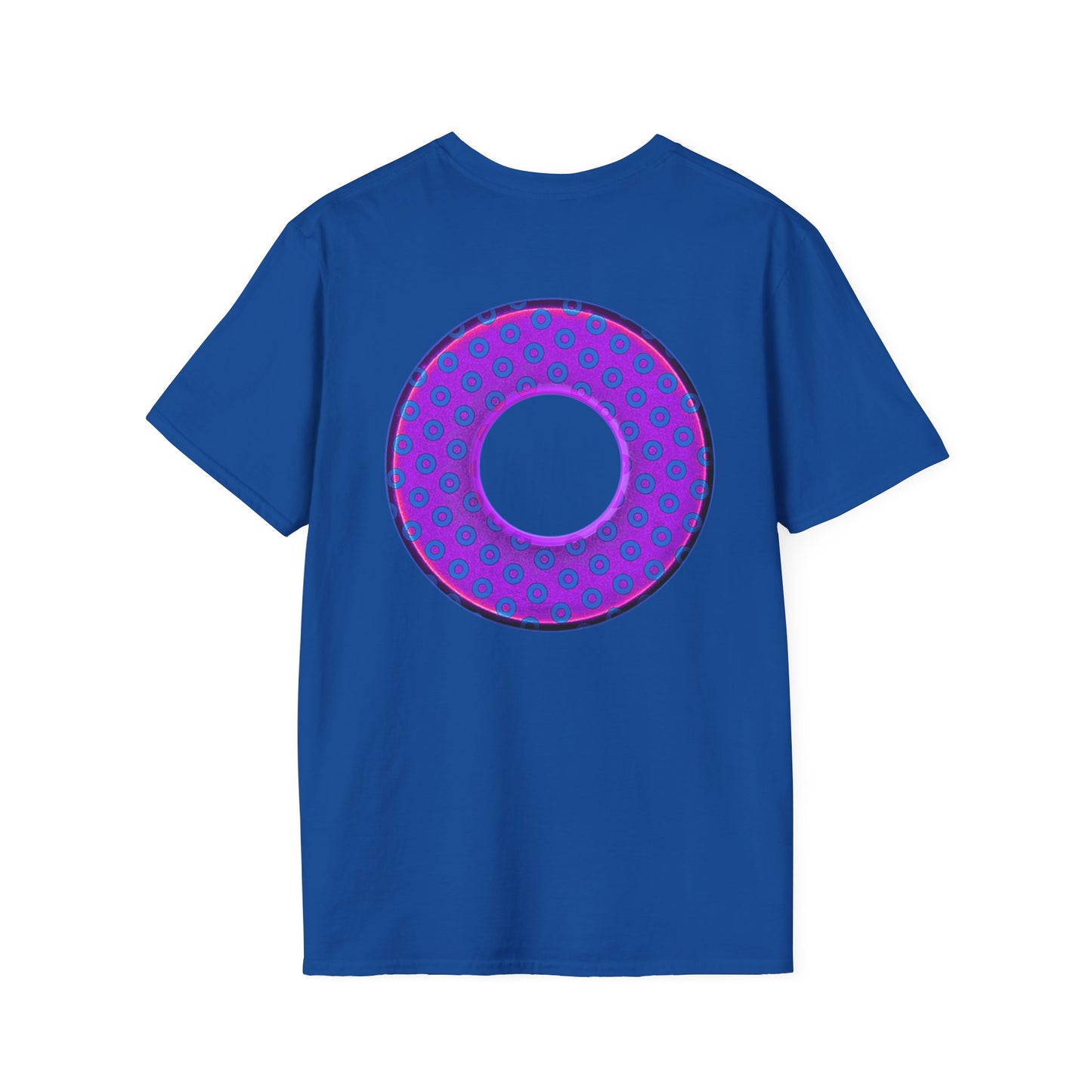 Plain Donuts/Unisex Soft-Style - "Plain Electric Paradoxical Donuts" - bright purple/royal blue donuts
