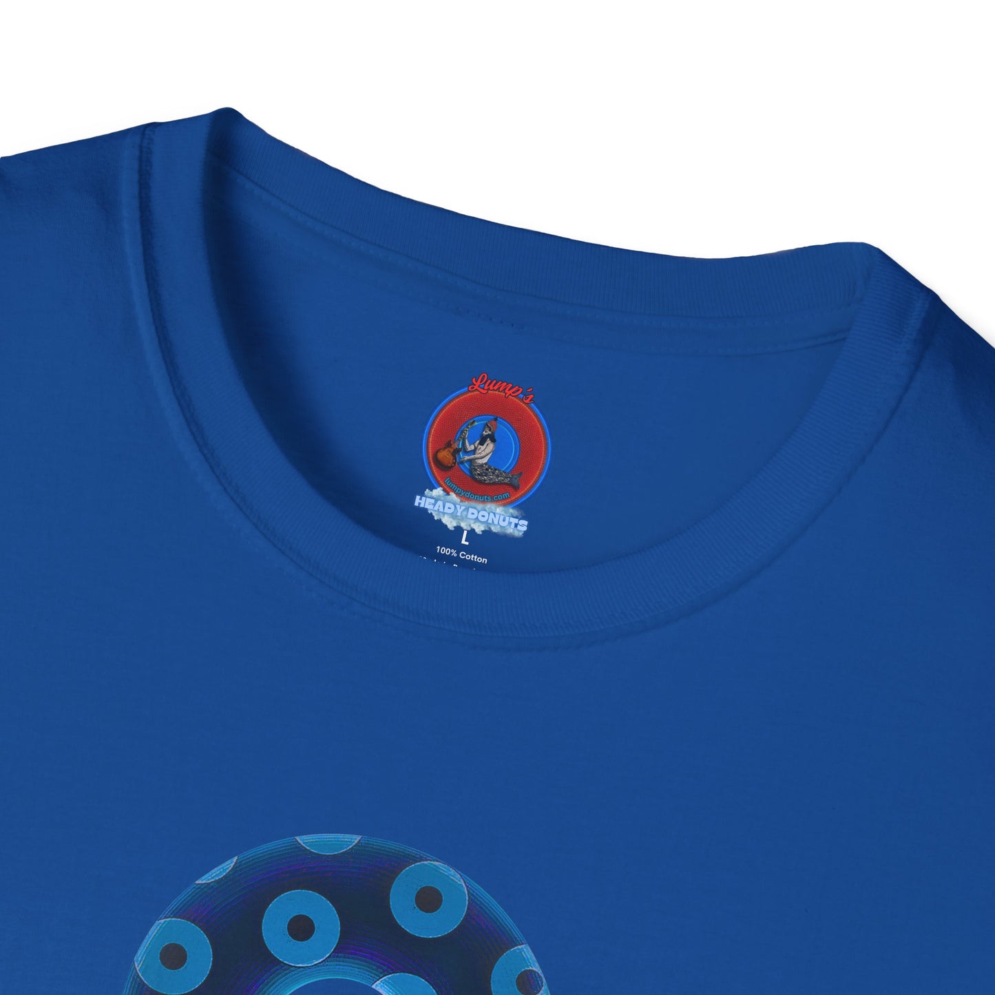 Plain Donuts/Unisex Soft-Style - "Plain Blimpy Paradoxical Donuts" - dark blue/sky blue donuts