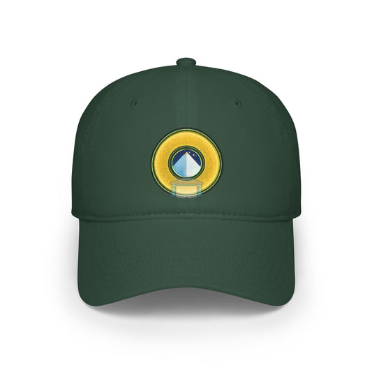 Lumpy Donut Baseball Cap - "Limestone Donut Caps So Large" - variant  4 - rustic golden donut w/