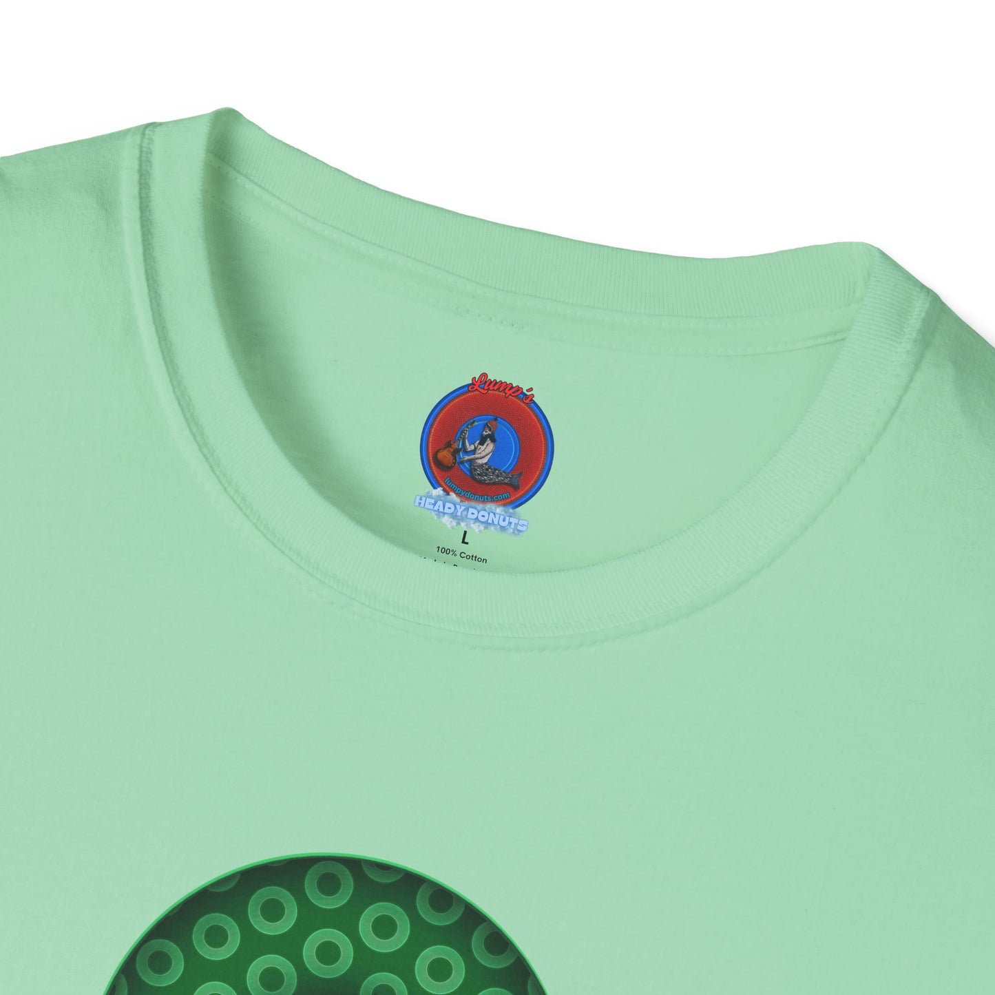 Classic Donut Tee - Unisex Soft-Style - "Patron Saint of Donuts" - St. Patrick's Day Donut - w/whiskey - holiday edition - variant 2
