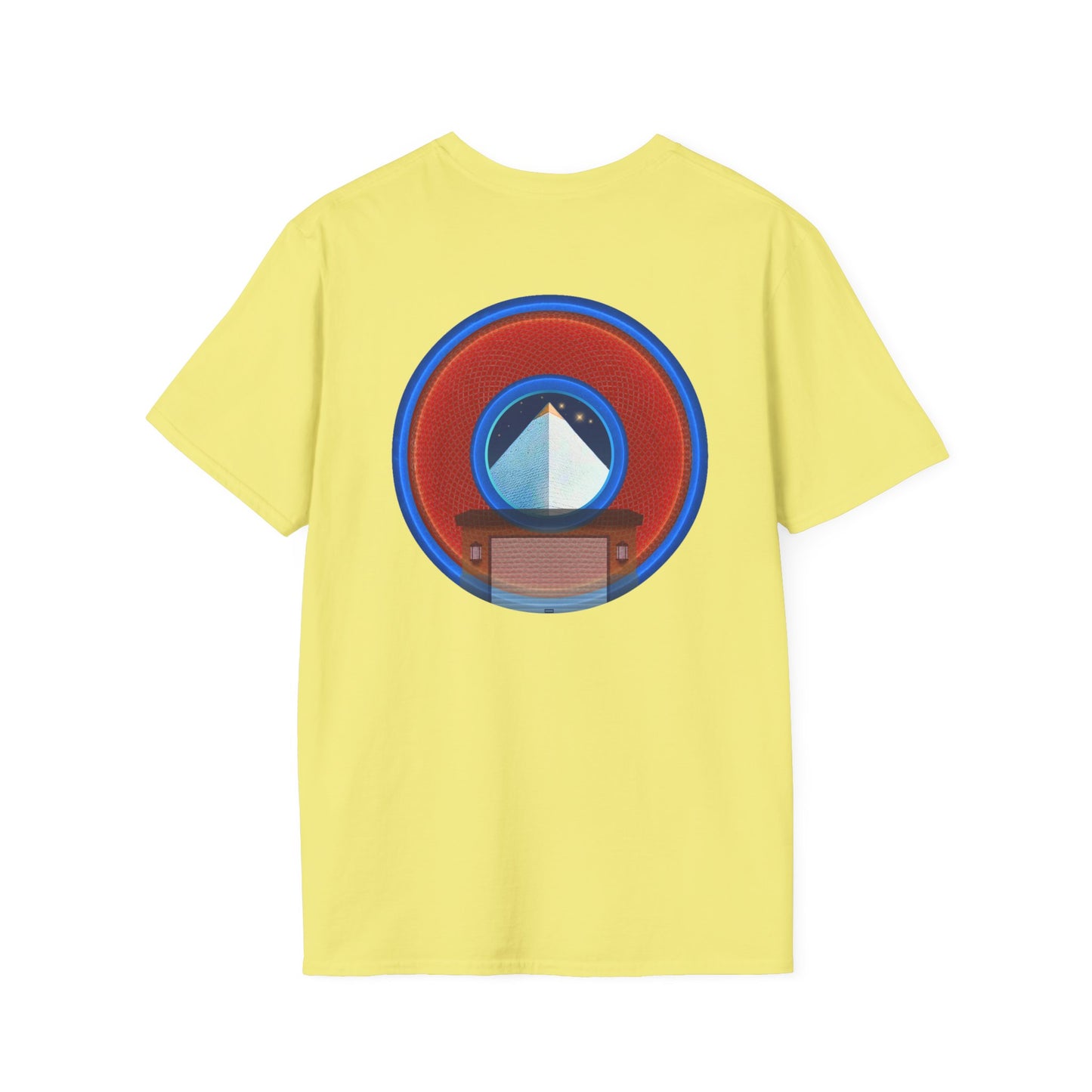 Classic Donut Tee - Unisex Soft-Style - "Limestone Donuts so Large" - variant 2 - red donuts w/garage