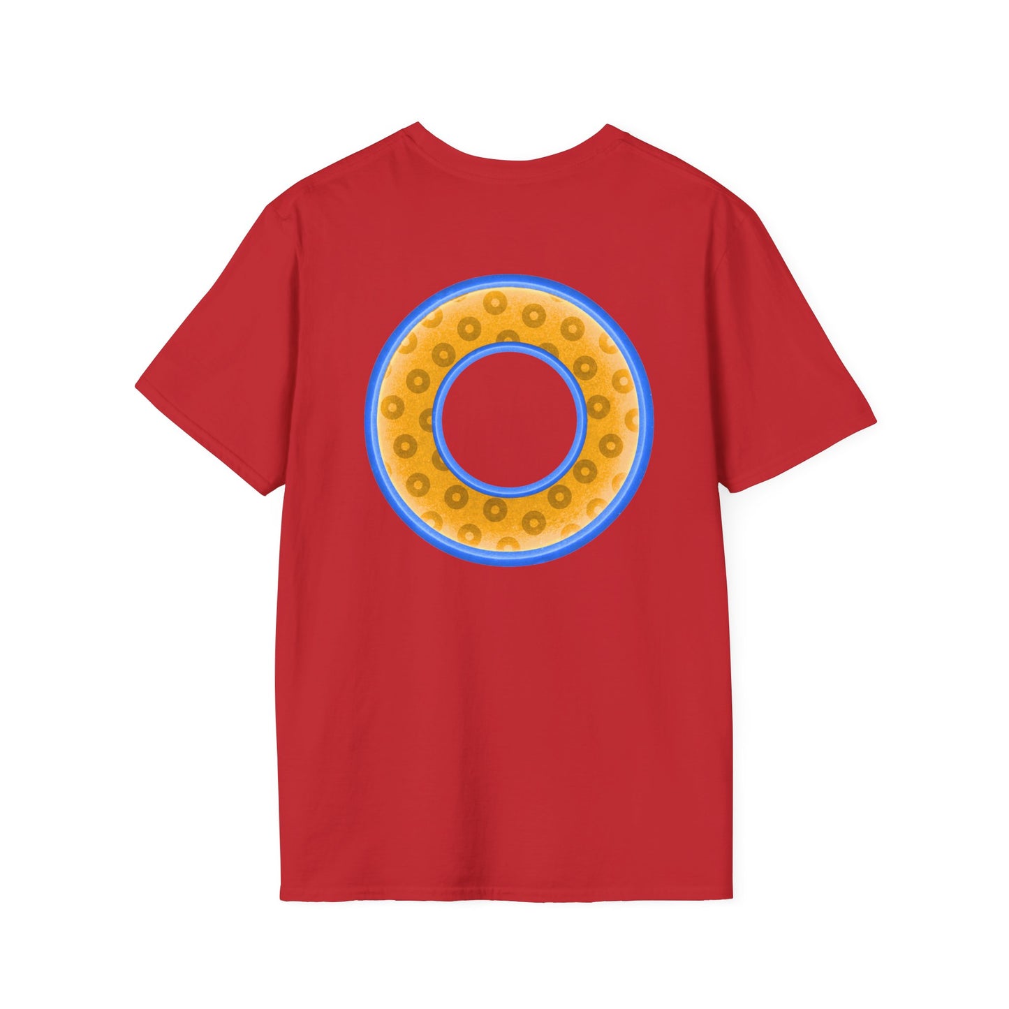 Plain Donuts/Unisex Soft-Style - "Plain Wide Mouthed Paradoxical Donuts" - yellow/light blue donuts