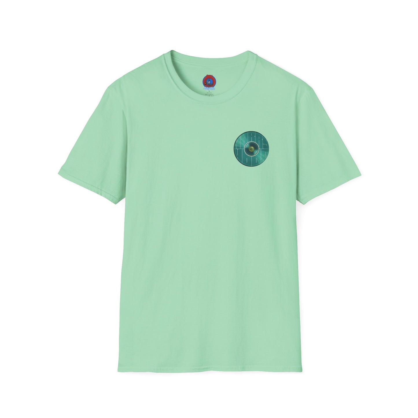 Classic Donut Tee - Unisex Soft-Style - "Harry's Hoodlum Donut" - series 1.0  - variant 3 - green donut(s)