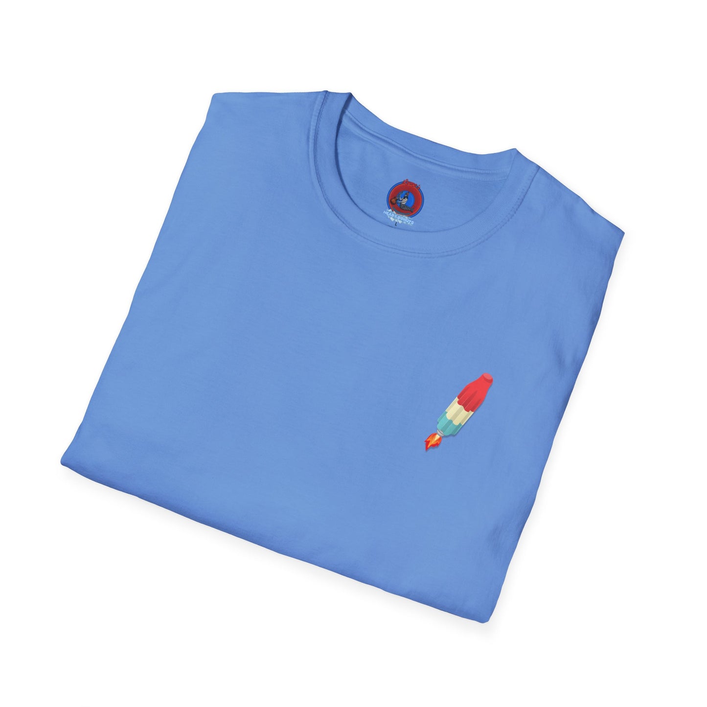 Classic Donut Tee - Unisex Soft-Style - "Blow this Popsicle Stand" - red/blue/cream - bomb pop