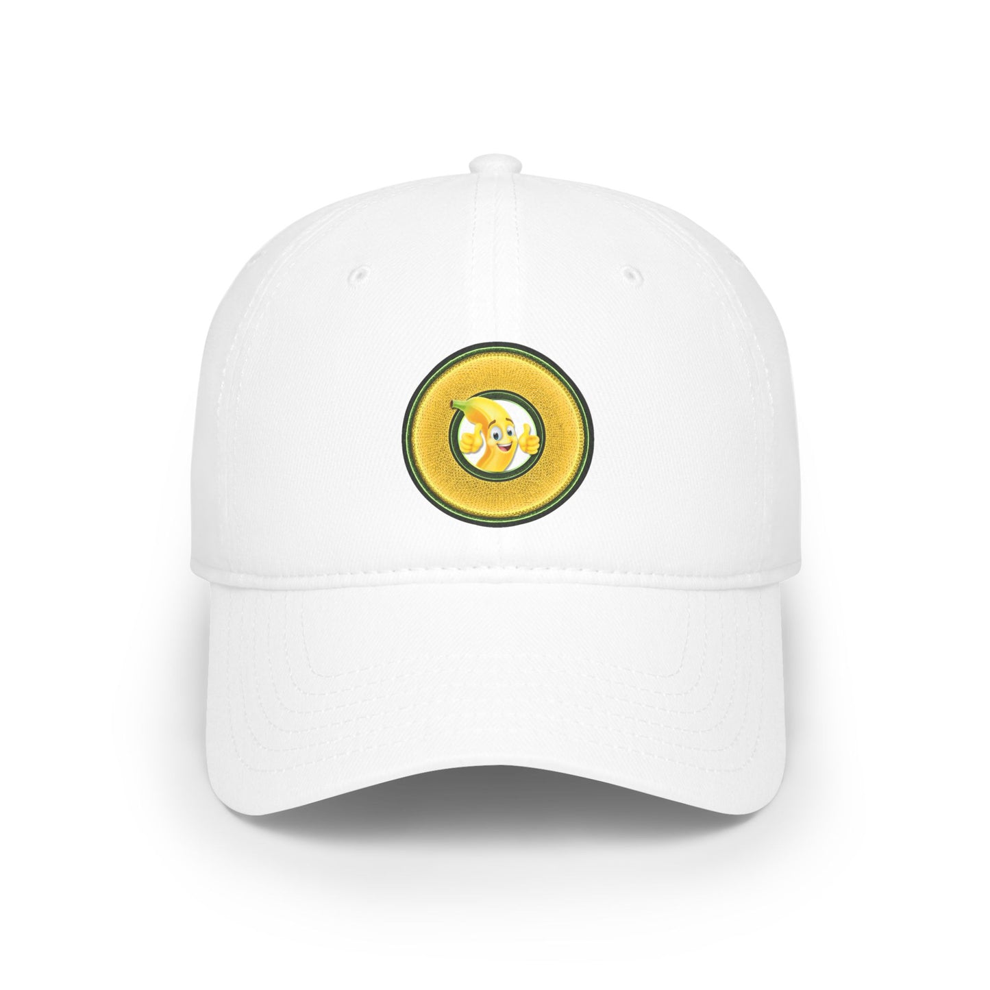 Lumpy Donut Baseball Cap - "This Donut Hat is Bananas" - variant 2 - rustic golden donut w/