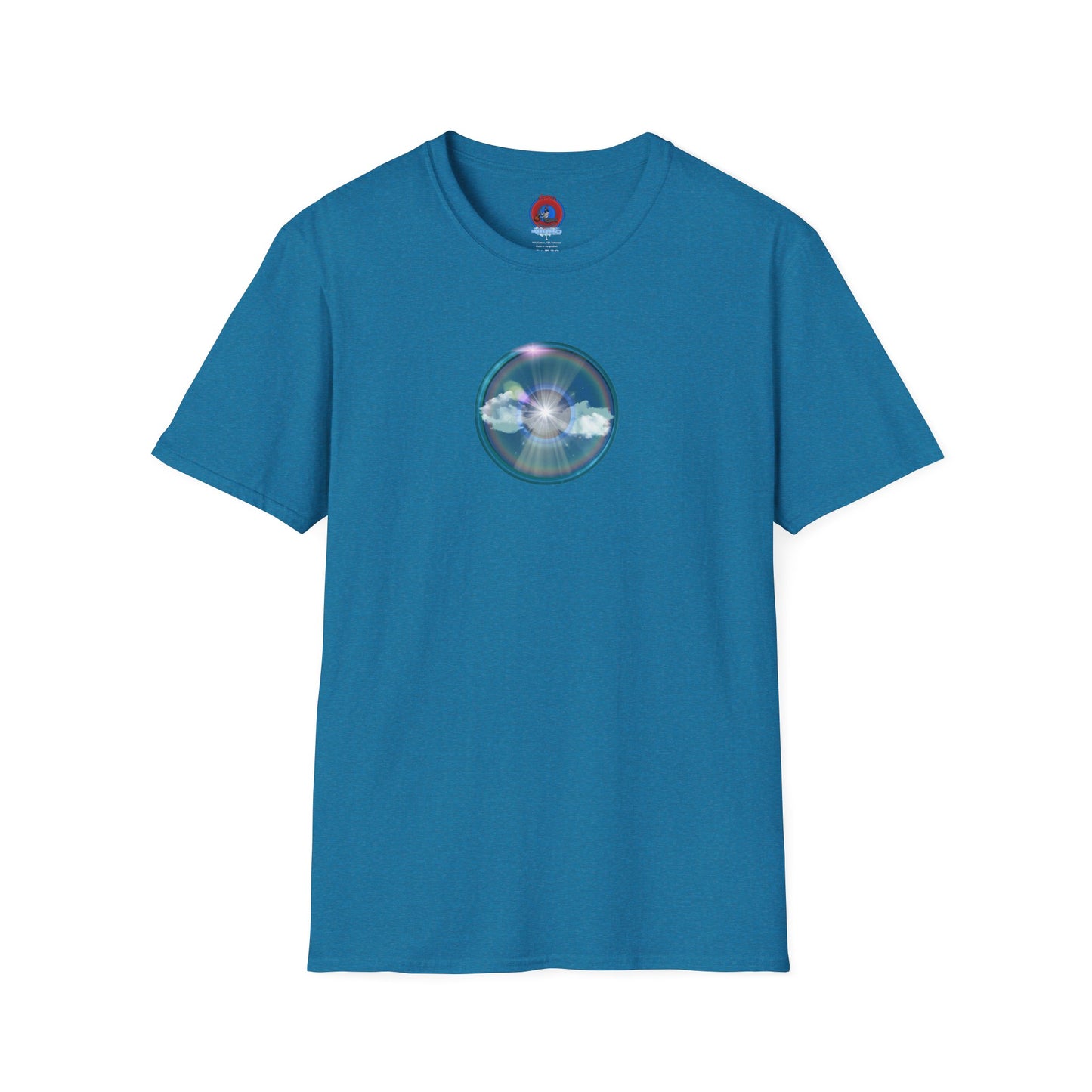 Classic Donut Tee - Unisex Soft-Style - "The Original Divided Donut' - light blue sky donut