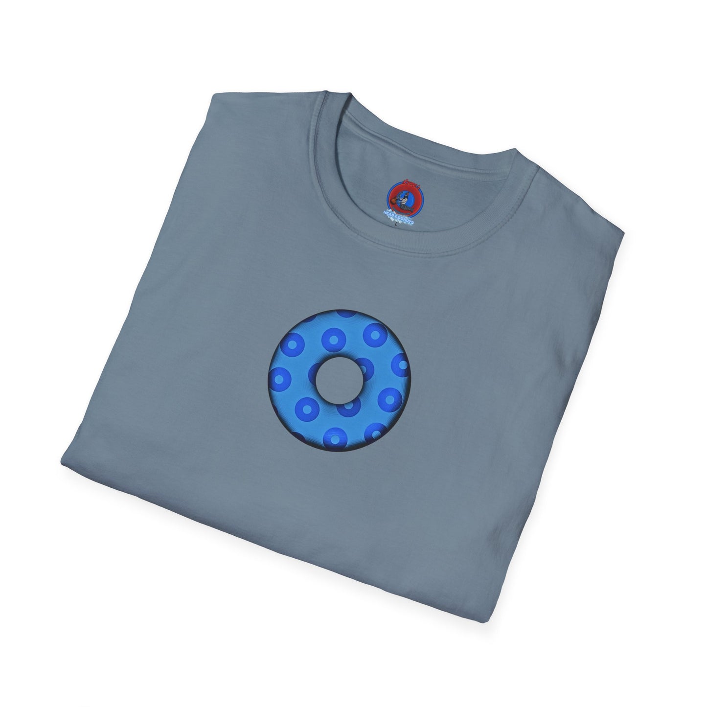 Plain Donuts/Unisex Soft-Style - "Plain Blimpy Paradoxical Donuts" - blue/light blue donuts