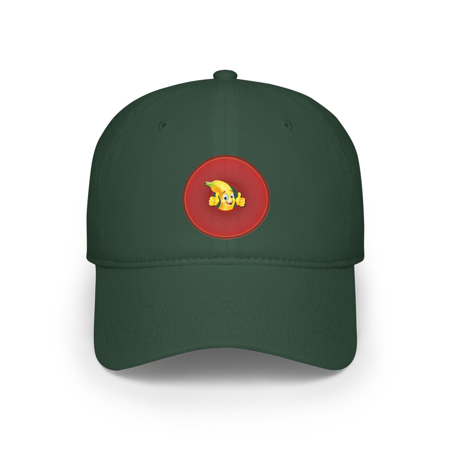 Lumpy Donut Baseball Cap - "This Donut Hat is Bananas" - variant 6 - vivid red donut w/