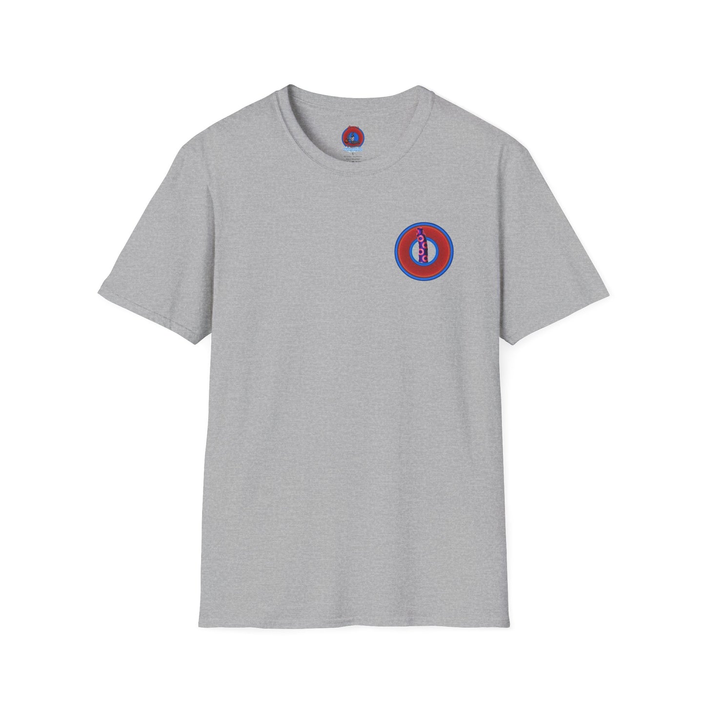 Classic Donut Tee - Unisex Soft-Style - "Sir Richard's Phamous Donut" - series 1.0  - variant 1 - red/blue paradox donut