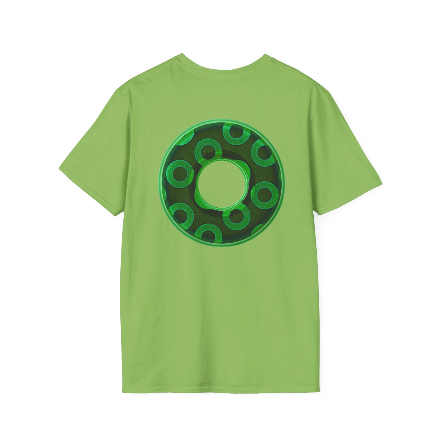 Plain Donuts/Unisex Soft-Style - "Plain Rustic Paradoxical Donuts" - light green/dark green donuts