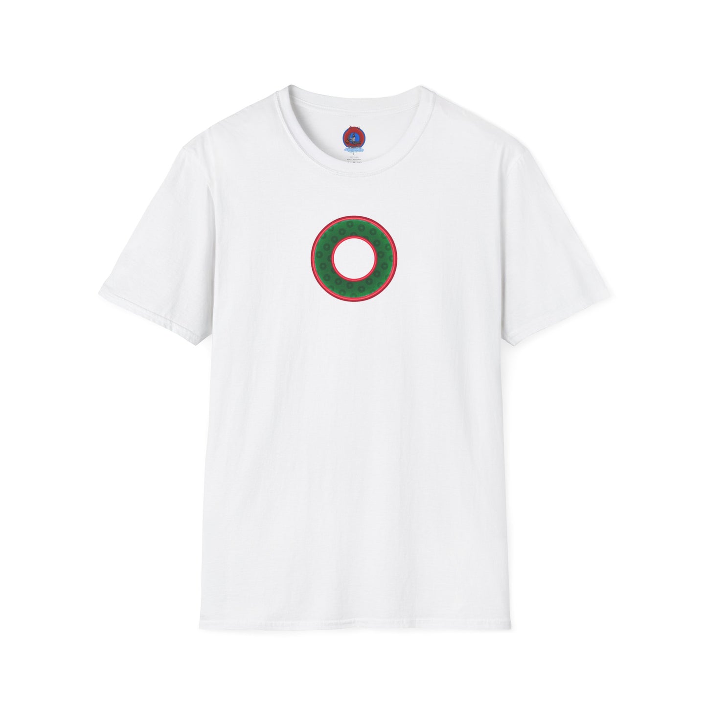 Plain Donuts/Unisex Soft-Style - "Plain Wide Mouthed Paradoxical Donuts" - dark green/red donuts