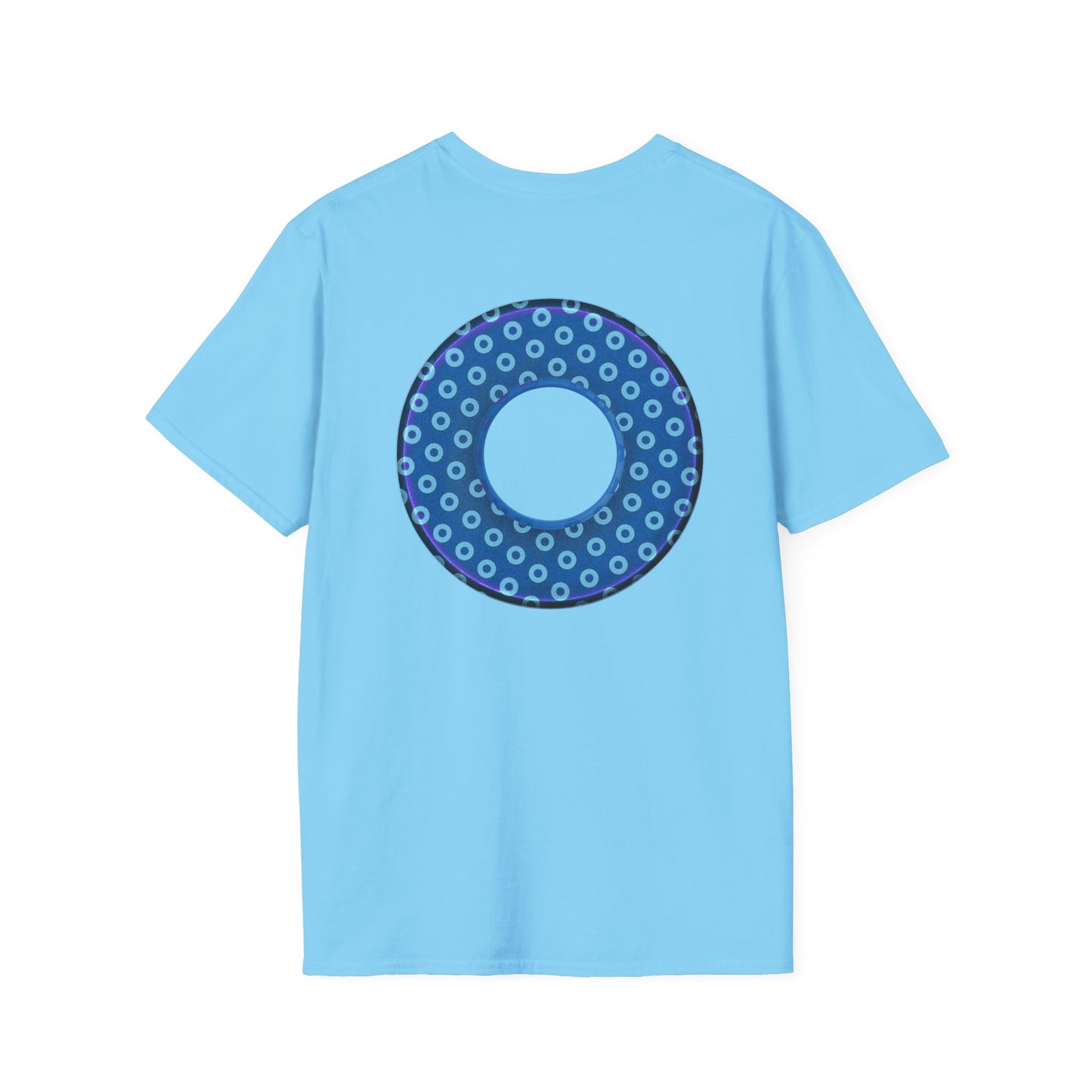 Plain Donuts/Unisex Soft-Style - "Plain Electric Paradoxical Donuts" - light blue/dark blue donuts