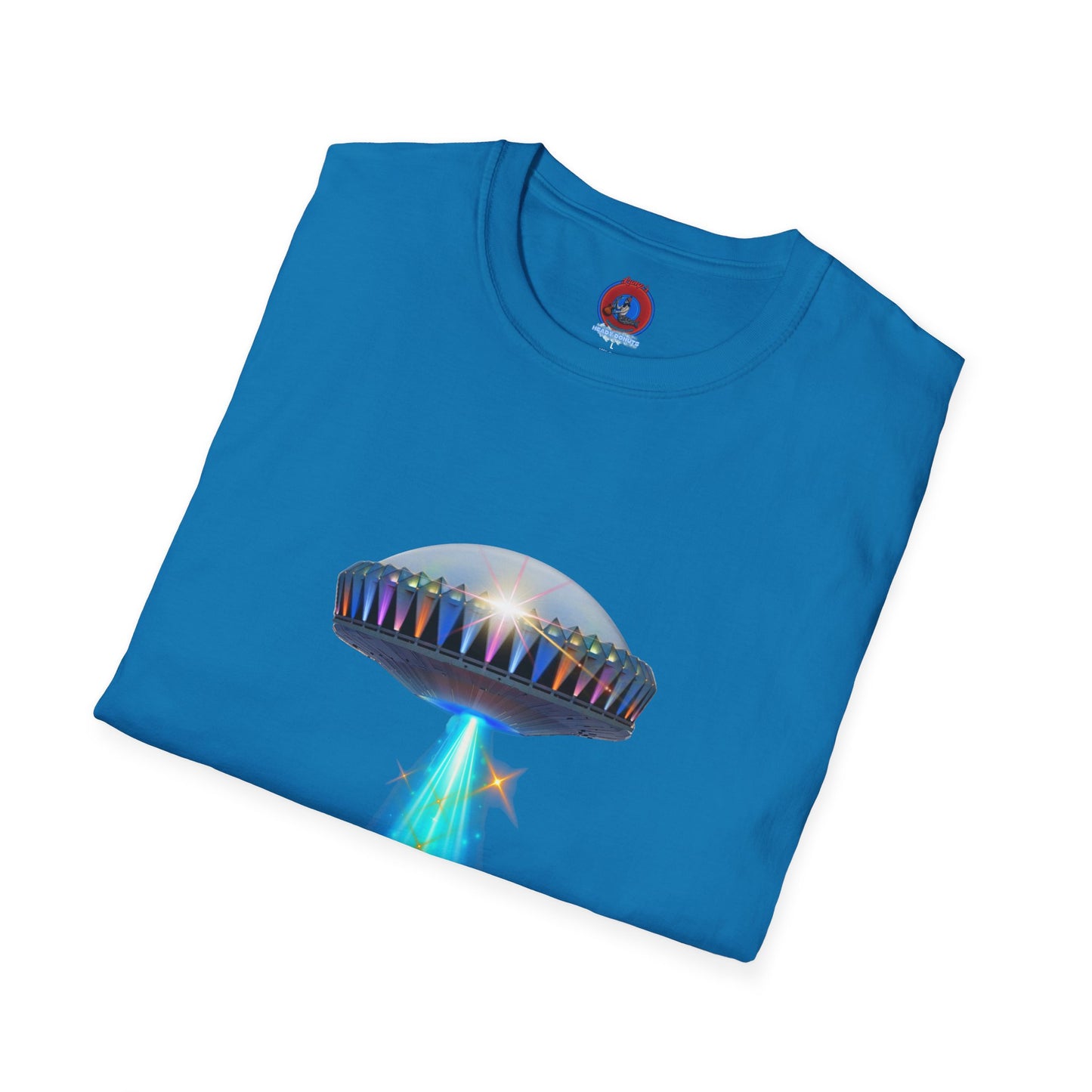 Classic Donut Tee - Unisex Soft-Style - "Donuts now Served on the Mothership" - series 1.0  - variant 6  - tractor-beamed donut