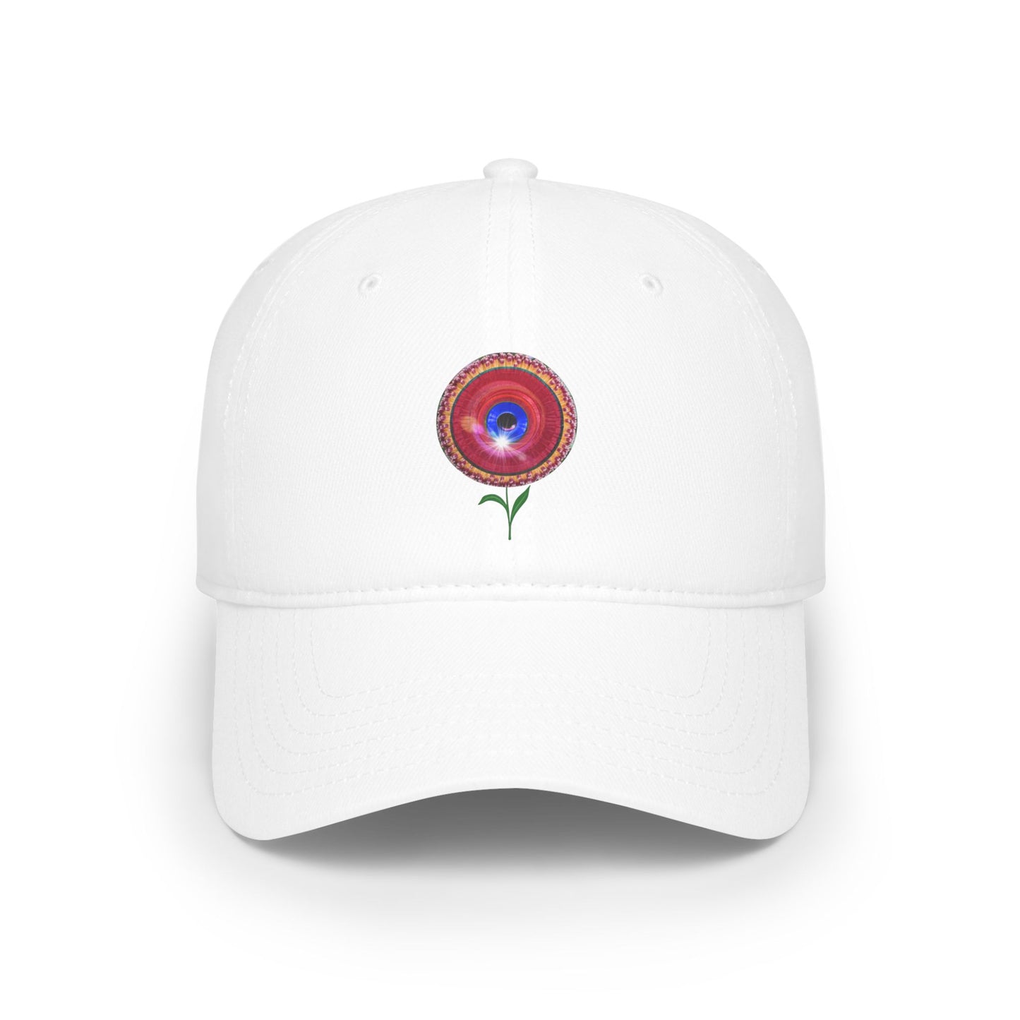 Lumpy Donut Baseball Cap - "Smell the Donuts Outside Cap" - variant 1 - flour donut w/