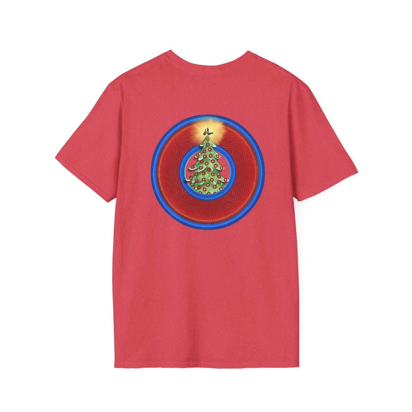 Classic Donut Tee - Unisex Soft-Style - "It's Always Phishmas in Philly" - rustic red/blue donut