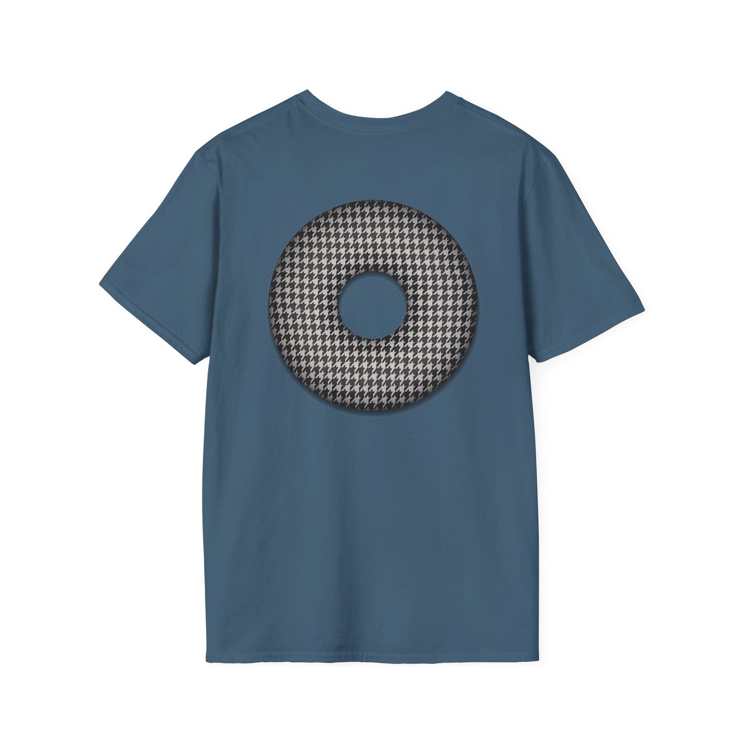 Classic Donut Tee - Unisex Soft-Style - "Ricky's High Phasion Trailer Park Donut" - houndstooth donut