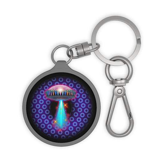 Copy of Lumpy Donut Keychain - "They Serve Donuts on the Mothership now" - series 1.0 - variant 5 - blue/purple paradoxical donut