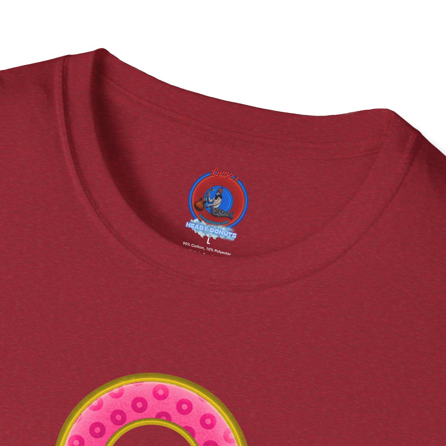 Plain Donuts/Unisex Soft-Style - "Plain Wide Mouthed Paradoxical Donuts" - pink/gold donuts