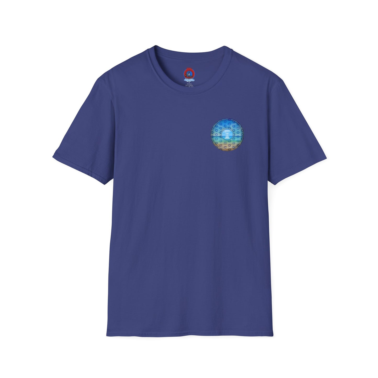 Classic Donut Tee - Unisex Soft-Style - "Still Loading Sand" - vivid blue paradoxical pic donut - variant 2