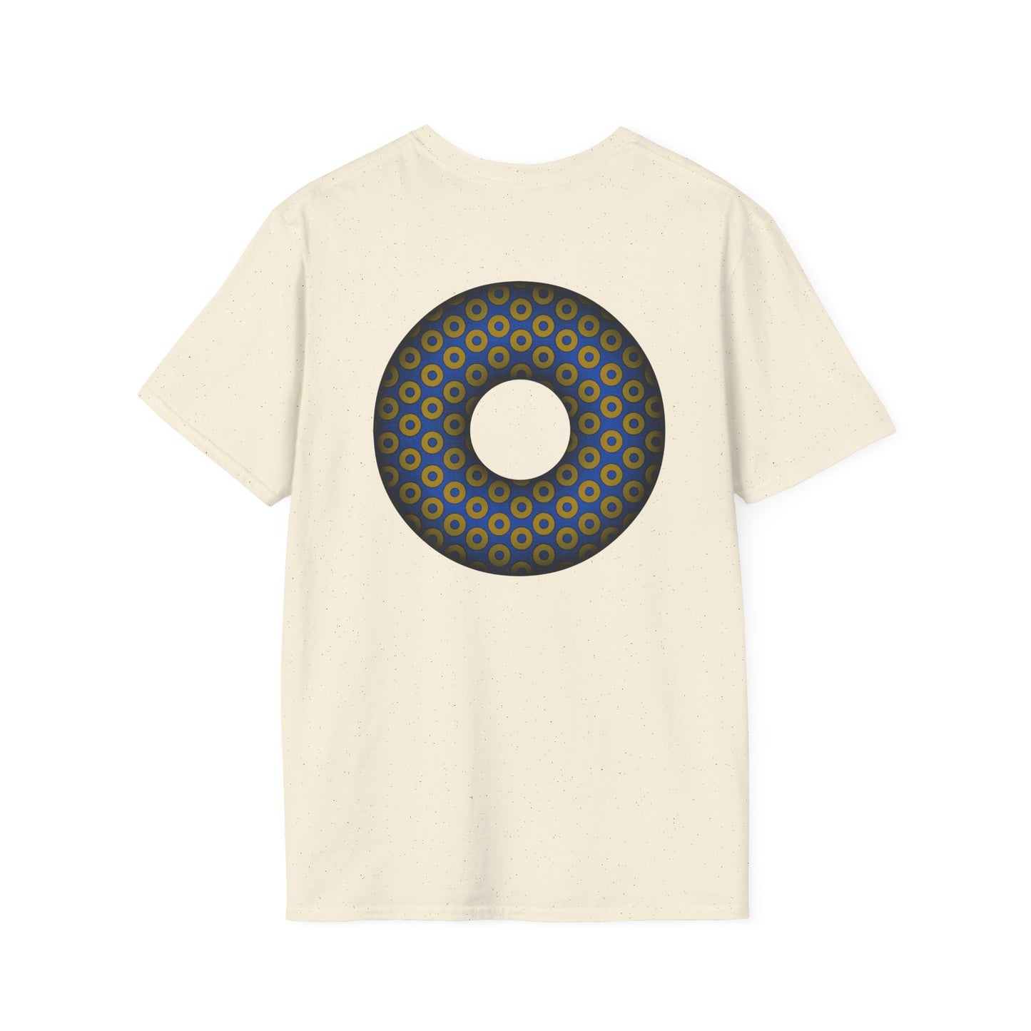 Plain Donuts/Unisex Soft-Style - "Plain Paradoxical Grided Donuts" - bronze/dark blue donuts