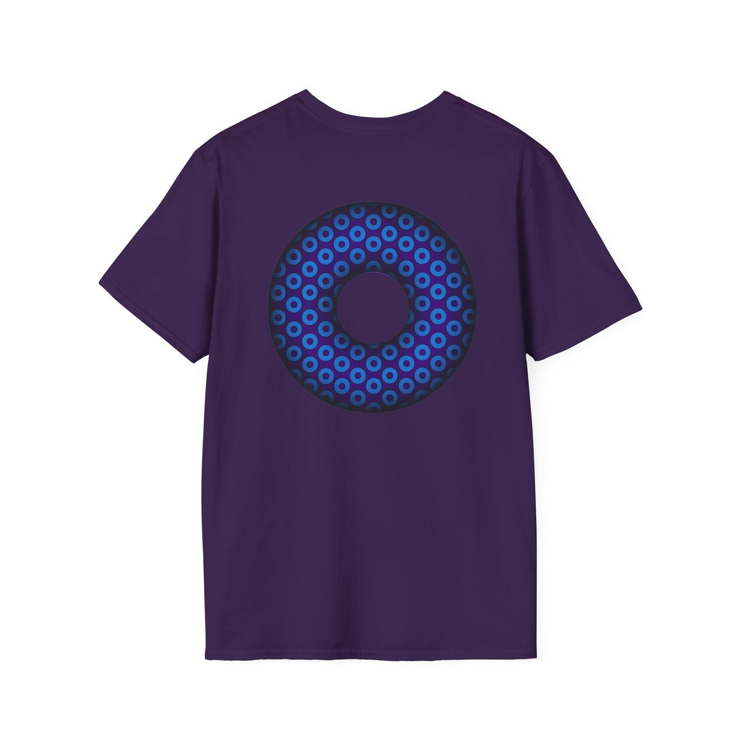 Plain Donuts/Unisex Soft-Style - "Plain Paradoxical Grided Donuts" - light blue/purple donuts