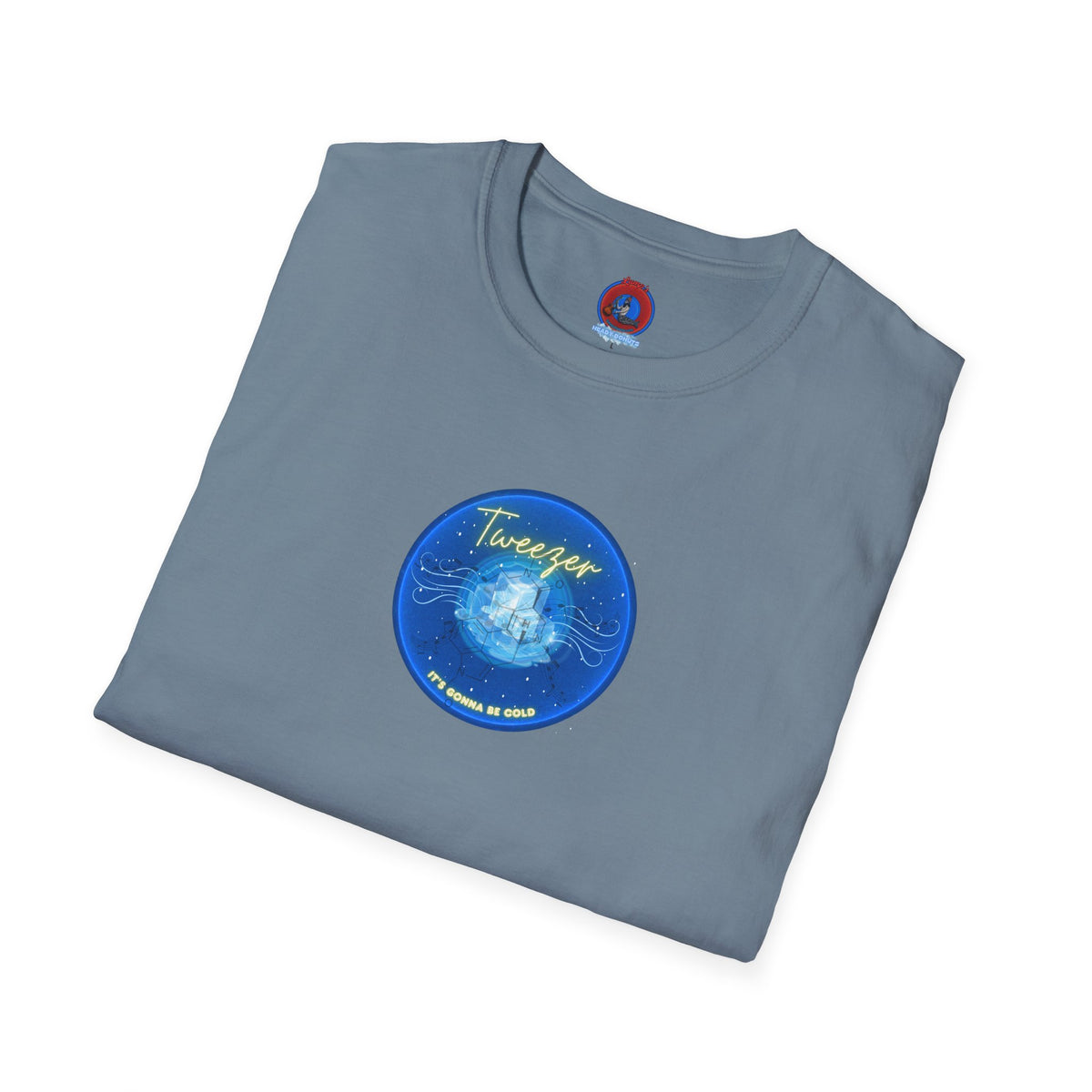 Classic Donut Tee - Unisex Soft-Style - "The Donut Reprised" - vivid blue donut