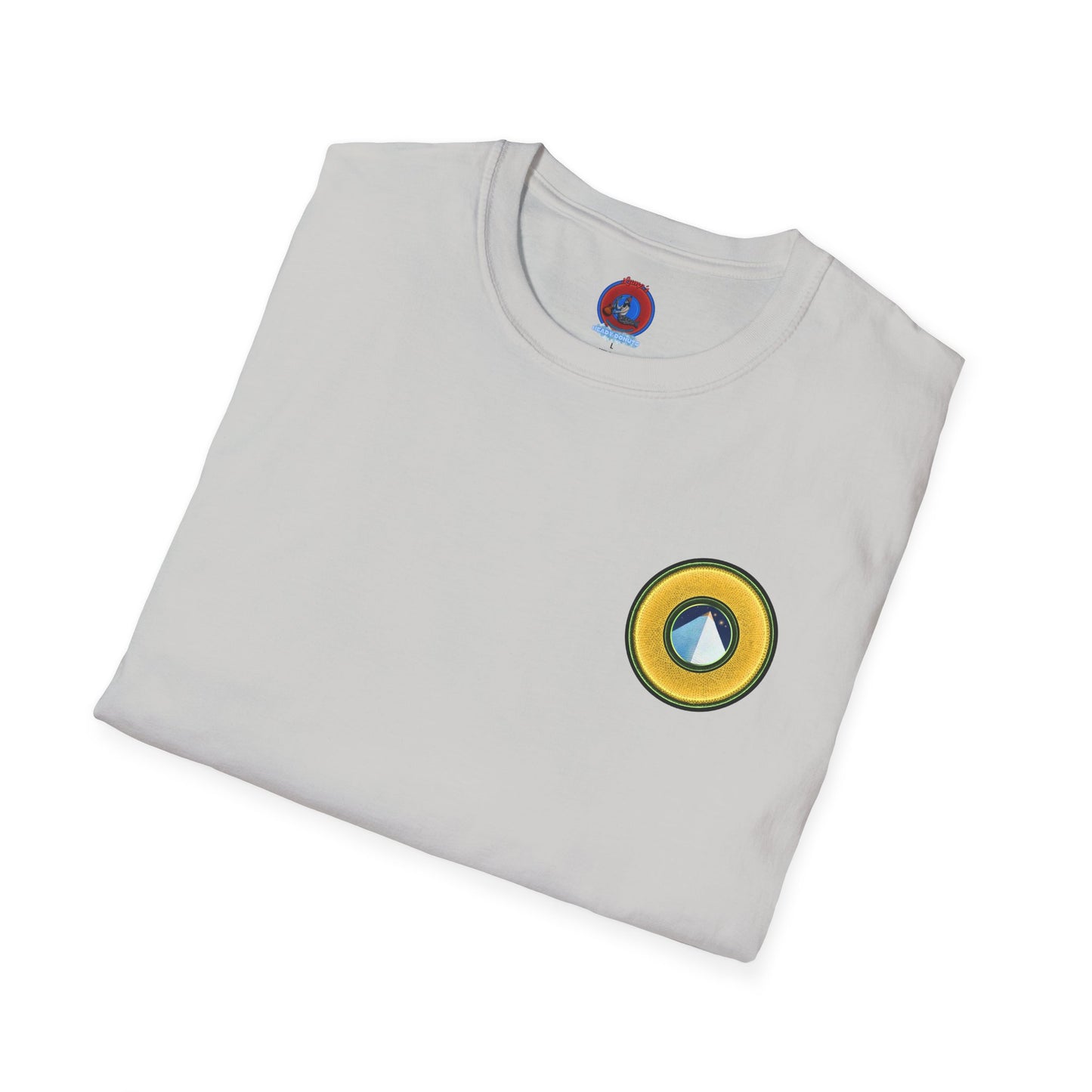 Classic Donut Tee - Unisex Soft-Style - "Limestone Donuts so Large" - variant 3 - golden donut