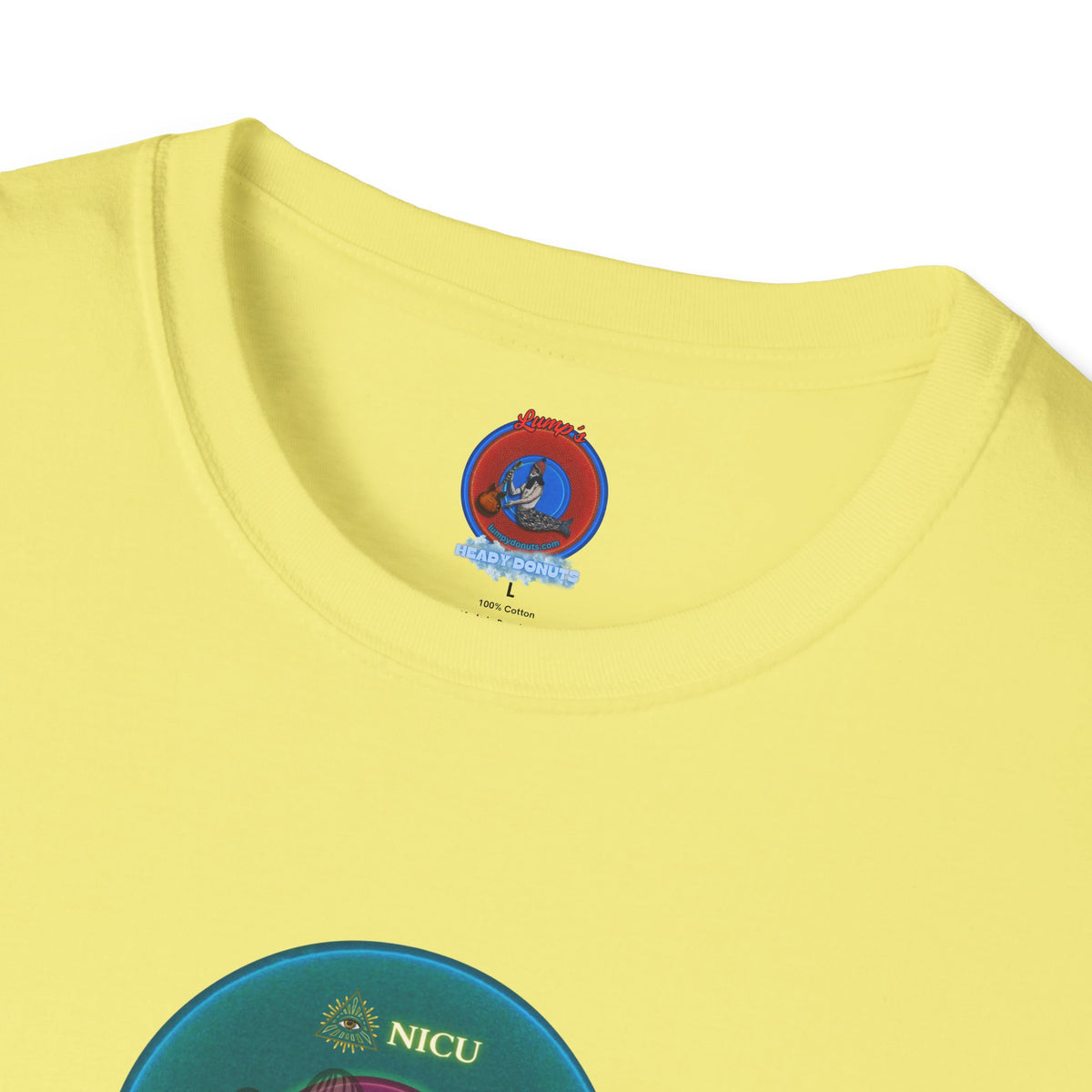 Classic Donut Tee - Unisex Soft-Style - "Masonic Donut of Rites" - series 1.0  - vivid dark teal donut
