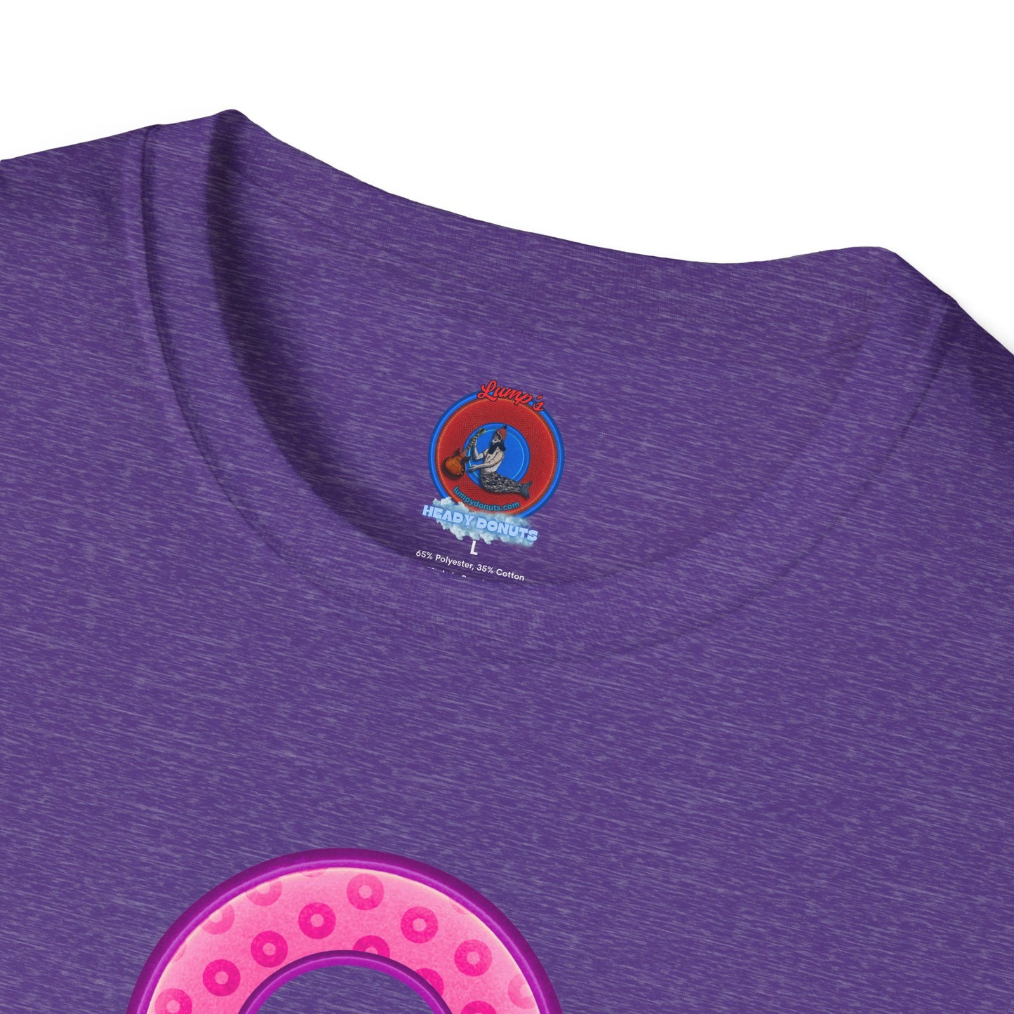 Plain Donuts/Unisex Soft-Style - "Plain Wide Mouthed Paradoxical Donuts" - pink/light purple donuts