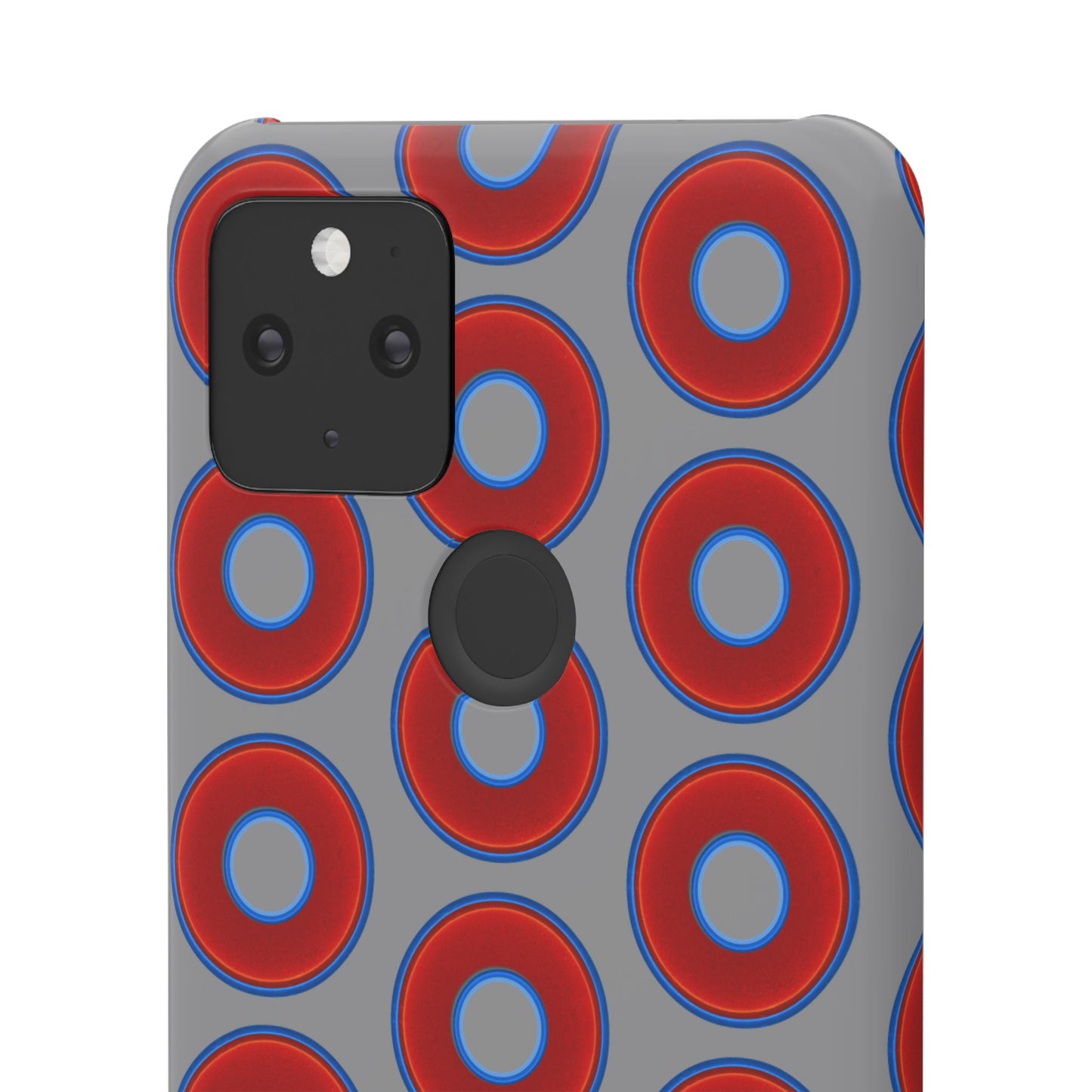Donut Snap Case - red vivid donut print w/gray background