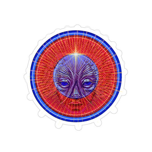 Donut Bumper/Outdoor Sticker - "Conjurers of Awesom" - series 1.0 - variant 2 - red donut [Die-Cut] 6"x 6"